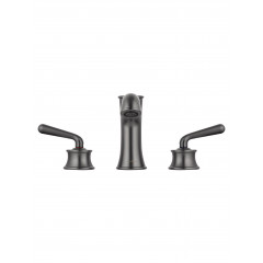 Смеситель для раковины на 3 отверстия WONZON & WOGHAND STEAM, Темный графит (WW-88159008-BGM)