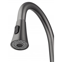 Смеситель для кухни с выдвижным изливом WONZON & WOGHAND, Темный графит (WW-121E201L-BGG)