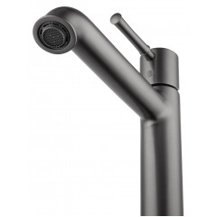 Смеситель для раковины высокий WONZON & WOGHAND TOR, Темный графит (WW-88019073-BGM)