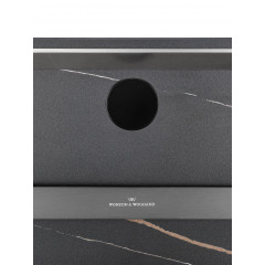 Полотенцесушитель электрический с каменной плитой Черный мрамор WONZON & WOGHAND STUTTGART, Темный графит (WW-A504-GM)