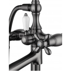 Смеситель для ванны напольного монтажа WONZON & WOGHAND RETRO, Темный графит (WW-88649020-BGM)