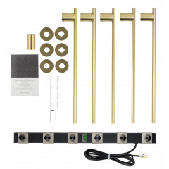 Полотенцесушитель электрический встраиваемый WONZON & WOGHAND DORTMUND, Брашированное золото (WW-A365-BG)