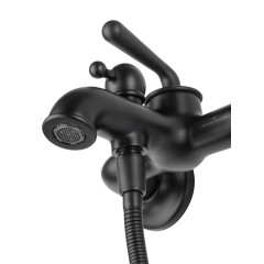 Смеситель для ванны с душем WONZON & WOGHAND STEAM, Черный матовый (WW-88639008-MB)