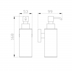 Дозатор мыла WONZON & WOGHAND EASY, Хром (WW-8132)