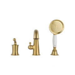 Смеситель на борт ванны WONZON & WOGHAND STEAM, Брашированное золото (WW-88659008-BG)