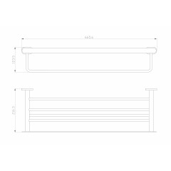 Полотенцедержатель с полкой WONZON & WOGHAND FIRST, Глянцевое золото (WW-8481-LG)