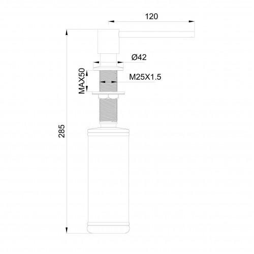 Дозатор мыла WONZON & WOGHAND, Белый матовый (WW-88SD02-MW)