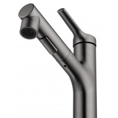 Смеситель для раковины с выдвижным изливом WONZON & WOGHAND, Темный графит (WW-A40862-BGG)