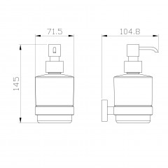 Дозатор мыла WONZON & WOGHAND GRAFFITY, Брашированное золото (WW-9333-BG)