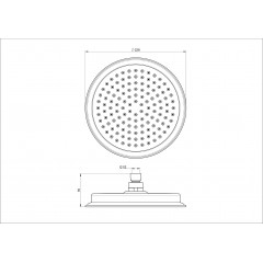 Верхний душ WONZON & WOGHAND, Брашированное золото (WW-88DP05-BG)