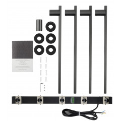 Полотенцесушитель электрический встраиваемый WONZON & WOGHAND DORTMUND, Темный графит (WW-A364-GM)