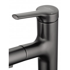 Смеситель для раковины с выдвижным изливом WONZON & WOGHAND, Темный графит (WW-A40862-BGG)