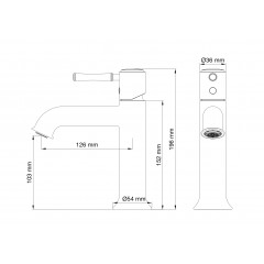 Смеситель для раковины WONZON & WOGHAND TOR, Хром (WW-88018073-CR)