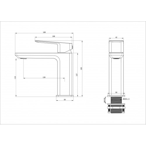 Смеситель для раковины WONZON & WOGHAND DIAMOND, Хром (WW-88139011-CR)