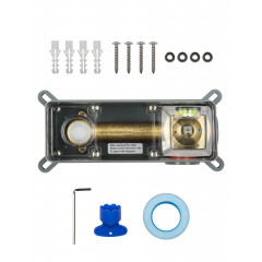 Смеситель для раковины встраиваемый WONZON & WOGHAND STEAM, Брашированное золото (WW-88869008- BG)