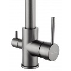 Смеситель для кухни c подключением фильтра WONZON & WOGHAND, Темный графит (WW-88458005-BGM)