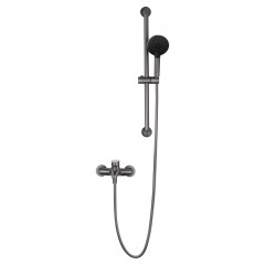 Смеситель для ванны с душевым гарнитуром WONZON & WOGHAND ALFA, Темный графит (WW-AE3205-BGG)