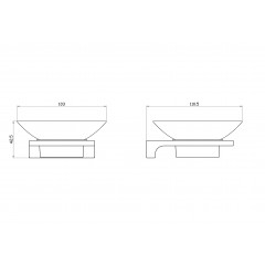 Мыльница с держателем WONZON & WOGHAND ECLIPSE, Темный графит (WW-9122-GM)