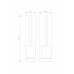 Туалетный ершик в комплекте WONZON & WOGHAND LOTTE, Брашированное золото (WW-8329-BG)