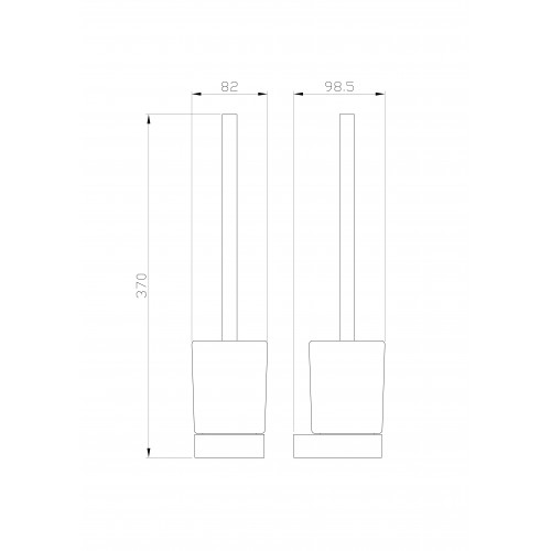 Туалетный ершик в комплекте WONZON & WOGHAND LOTTE, Брашированное золото (WW-8329-BG)