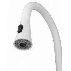 Смеситель для кухни с выдвижным изливом WONZON & WOGHAND, Белый матовый (WW-121E201L-MW)