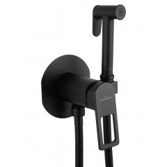 Смеситель с гигиеническим душем встраиваемый WONZON & WOGHAND FRAME, Черный матовый (WW-88829010-MB)