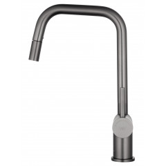 Смеситель для кухни с выдвижным изливом WONZON & WOGHAND, Темный графит (WW-6018-BGG)