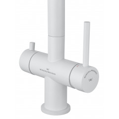 Смеситель для кухни c подключением фильтра WONZON & WOGHAND, Белый матовый (WW-3211-MW)