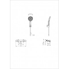 Смеситель для душа с термостатом WONZON & WOGHAND INN1, Черный матовый (WW-B3013-A-MB)