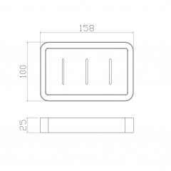 Мыльница с держателем WONZON & WOGHAND CARBON, Черный (WW-7732)