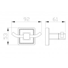 Двойной крючок для ванной WONZON & WOGHAND ROMA, Бронза (WW-7225)