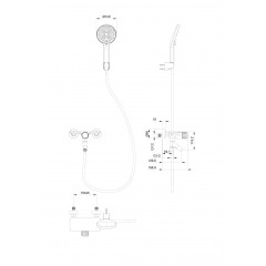 Смеситель для ванны с душем WONZON & WOGHAND CLICK, Белый матовый (WW-FE05L221-MW)