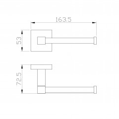 Держатель для туалетной бумаги без крышки WONZON & WOGHAND POLO, Темное золото (WW-8906-DG)