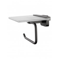 Держатель для туалетной бумаги с полкой WONZON & WOGHAND GRAFFITY, Темный графит (WW-9326)