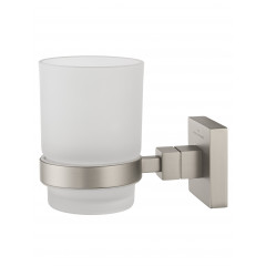 Стакан для зубных щеток с держателем WONZON & WOGHAND POLO, Брашированный никель (WW-8921-BN)