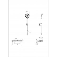 Смеситель для душа с термостатом WONZON & WOGHAND INN 5, Брашированное золото (WW-B1005-A-BG)