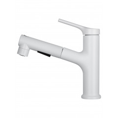 Смеситель для раковины с выдвижным изливом WONZON & WOGHAND, Белый матовый (WW-A40862-MW)