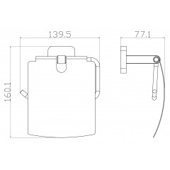Держатель для туалетной бумаги с крышкой WONZON & WOGHAND STILL, Хром (WW-6626)