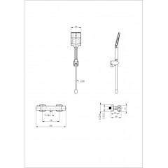 Смеситель для душа с термостатом WONZON & WOGHAND STAY 3, Черный матовый (WW-B2062-A-MB)