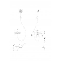 Смеситель для ванны с душем WONZON & WOGHAND ALFA, Черный матовый (WW-AE3204-MB)