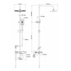Душевая система с термостатом WONZON & WOGHAND, Белый матовый (WW-B3310-MW)