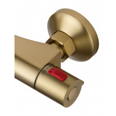 Смеситель для душа с термостатом WONZON & WOGHAND INN 5, Брашированное золото (WW-B1005-A-BG)