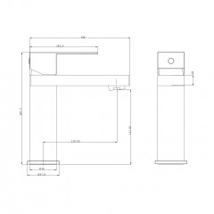 Смеситель для раковины WONZON & WOGHAND, Брашированное золото (WW-A40982-BG)