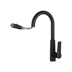 Смеситель для кухни с выдвижным изливом WONZON & WOGHAND, Черный матовый (WW-A20782-MB)