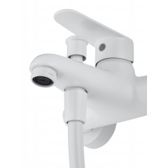 Смеситель для ванны с душевым гарнитуром WONZON & WOGHAND ALFA, Белый матовый (WW-AE3201-MW)