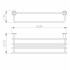 Полотенцедержатель с полкой WONZON & WOGHAND SIMPLE, Хром (WW-6581)