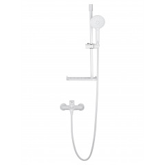 Смеситель для ванны с душевым гарнитуром WONZON & WOGHAND ALFA, Белый матовый (WW-AE3201-MW)