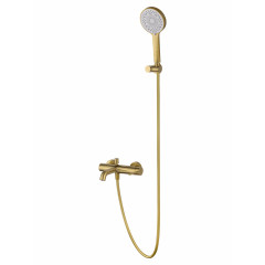 Смеситель для ванны с душем WONZON & WOGHAND STICK, Брашированное золото (WW-88639017- BG)
