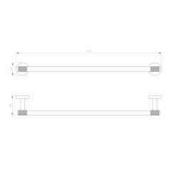 Полотенцедержатель WONZON & WOGHAND MAJESTIC, Черный/Золото (WW-9212)