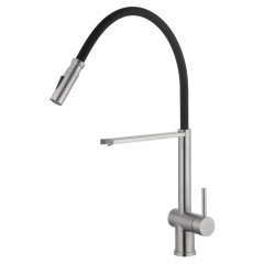 Смеситель для кухни с гибким изливом WONZON & WOGHAND, Брашированный никель (WW-88438003-BN)